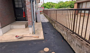 防草シート張り・砂利敷き